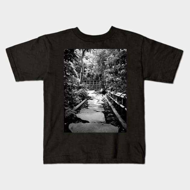 Stepping Stone Garden Path Kids T-Shirt by kansaikate